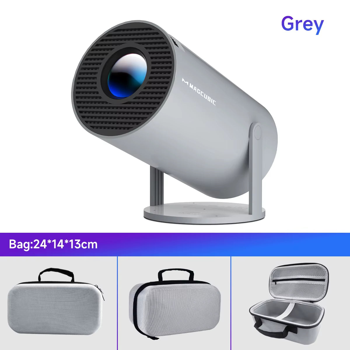 Projector Android 11 4K 1280*720P HY300 Pro + Dual Wifi 260ANSI 180°Flexible BT5.0 Cinema Outdoor Portable Projector