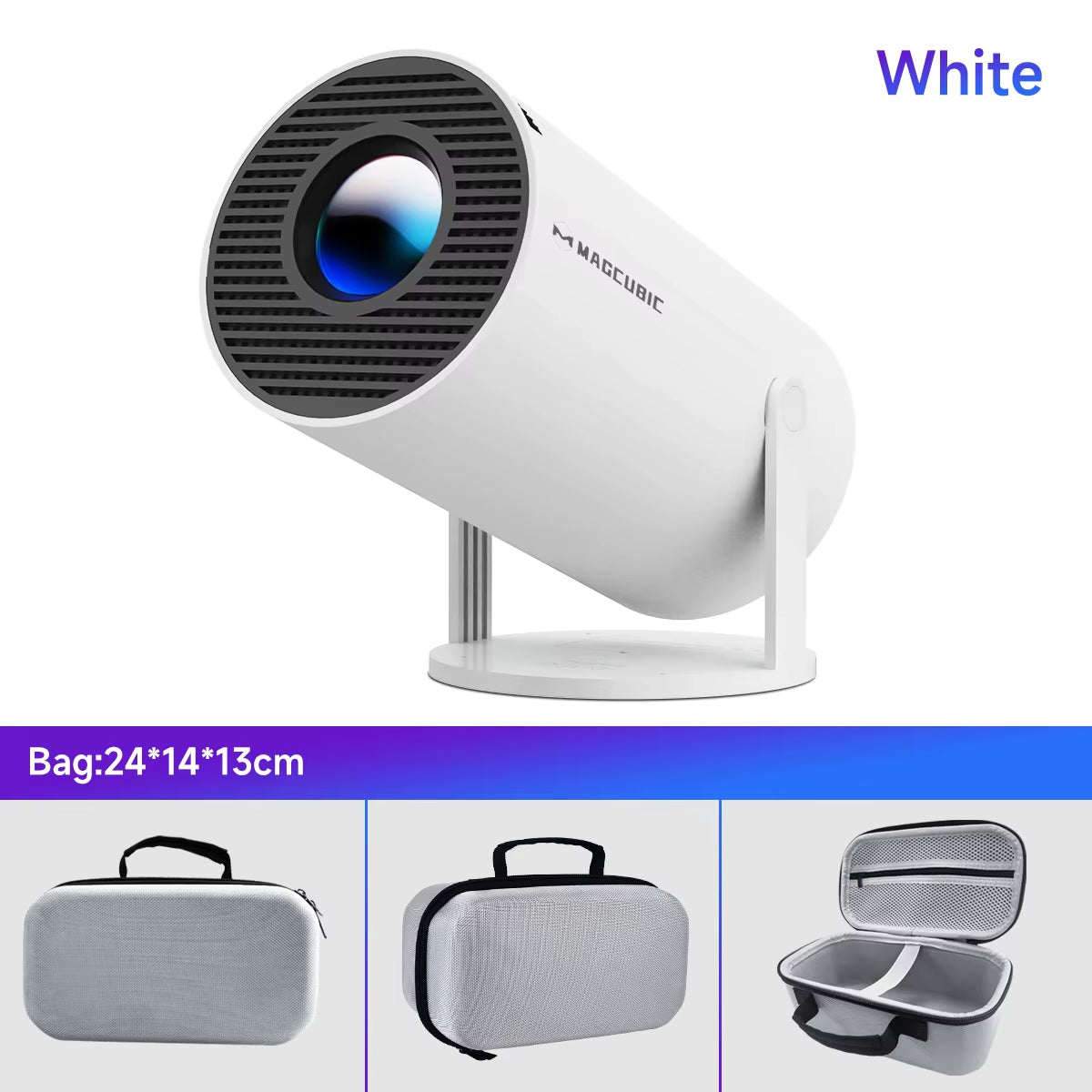 Projector Android 11 4K 1280*720P HY300 Pro + Dual Wifi 260ANSI 180°Flexible BT5.0 Cinema Outdoor Portable Projector
