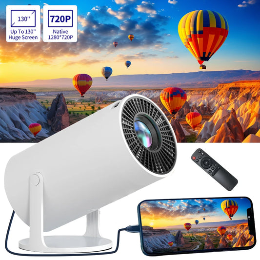 Mini Projector for home cinema and outdoor entertainment1 - 080P Projector HY300 Wired Connection Projector for Mobile Phone/HD/AV/Laptop Home Cinema Outdoor Portable Mini Projetor