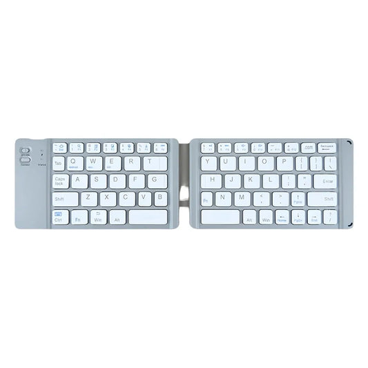 Dual Bluetooth 5.1 Keyboard 3Folding Mini Keyboard Rechargeable Foldable Keyboard with Touchpad for Windows Android IOS Ipad