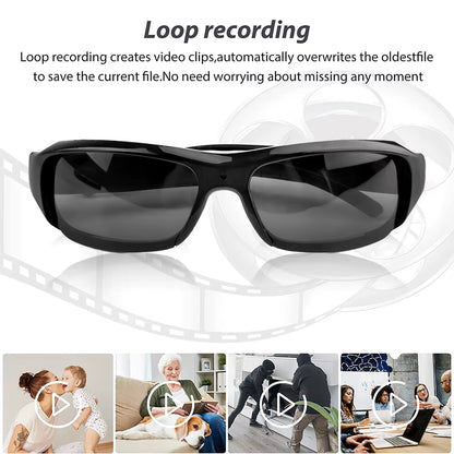 Wearable HD 1080P Mini Glasses Camera Portable Outdoor Security Sports DV DVR Video Recorder Surveillance Camcorder for Driving