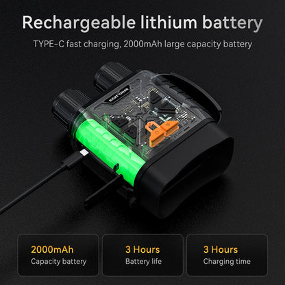 1080P Night Vision Binoculars 10X Digital 800M Full Dark Infrared Night Vision Telescope Goggles 2.8” Large Screen for Camping