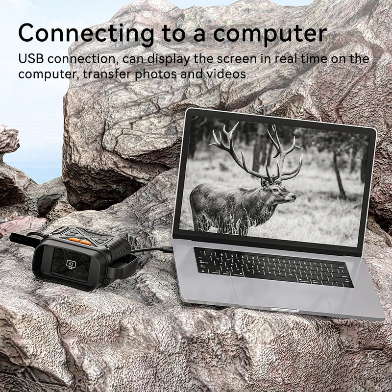 1080P Night Vision Binoculars 10X Digital 800M Full Dark Infrared Night Vision Telescope Goggles 2.8” Large Screen for Camping