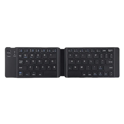 Dual Bluetooth 5.1 Keyboard 3Folding Mini Keyboard Rechargeable Foldable Keyboard with Touchpad for Windows Android IOS Ipad